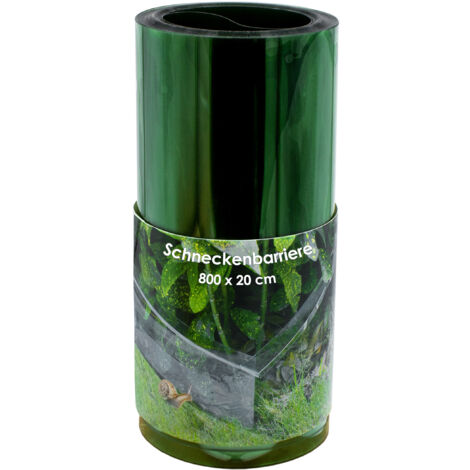 Schneckenbarriere mit Doppelfalz - 800 x 20 cm - Flexibler Schneckenzaun zum Pflanzenschutz