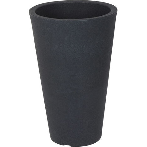 Kunststoff Pflanzsule anthrazit - 70 x 40 cm - Blumenkasten Kruterkbel  konisch