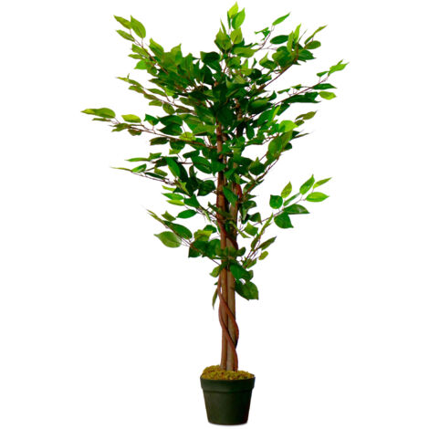 Kunstpflanze im Topf 115 cm - BENJAMINI schmal - Deko Pflanze Zimmerpflanze  knstlich