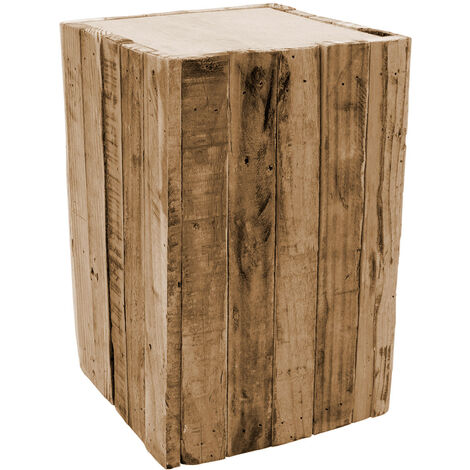 Holz Hocker eckig - 30 x 20 cm - Blumenhocker Klotz Blumenständer Blumen Säule