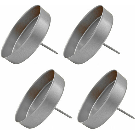 Stumpenkerzen Pick 4er Set - silber - Kerzen Stecker für Advents und Weihnachts Gesteck - Kerzenpick für Kugelkerzen
