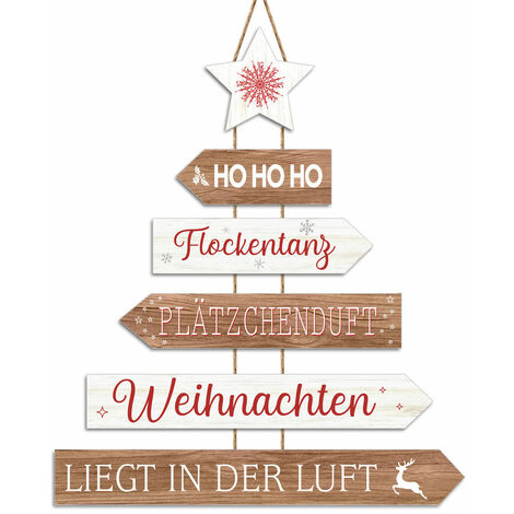 Wegweiser Weihnachten zum aufhängen - ca. 50 x 35 cm - Richtungsweiser Weihnachts Deko