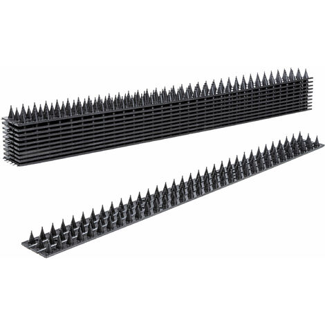 Vogelabwehr für Mauern und Zäune 3-reihig - 5 Meter - Kunststoff Vogelspikes Tauben Katzen Mader Abwehr für Balkon und Vorsprünge