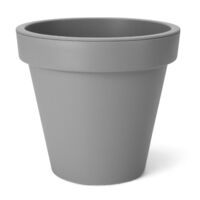 XXS Kunststoff Pflanzkbel klein - 20 cm/grau - Blumenkbel rund fr Auen  und Innen - Pflanztopf Blumentopf Pflanzgef