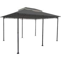 Pavillon Ersatzdach Cape Town - anthrazit / 400 x 300 cm - Garten Pavillondach mit Kaminabzug