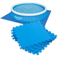 2.02 BESTWAY 58220 - Bodenmatte in blau - 9 Stück 50x50cm - Poolmatte 4mm