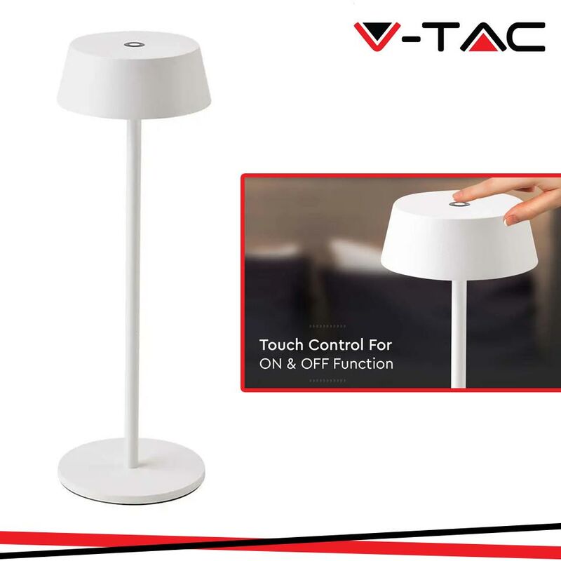 Lampada LED da Tavolo 2W Luce Calda Touch Dimmerabile in Alluminio