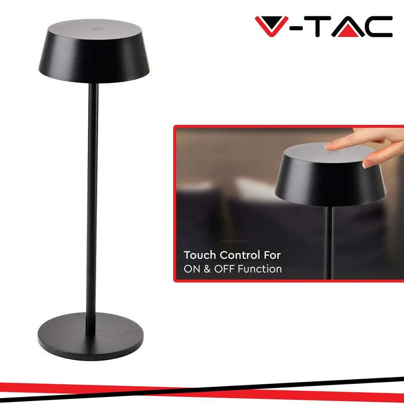 Lampada Da Tavolo Ricaricabile Touch 1W RGB Con Telecomando