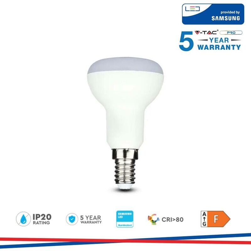 Lampadina LED E14 R50 4.8W 470lm 120° LUCE naturale 4000K - V-tac 