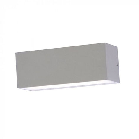 Applique Da Parete Led 9w 12w Grigia Doppia Luce Calda Nat Fredda Vt 8056 8057 9w