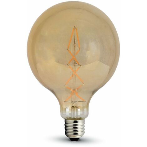 LAMPADINA LED - 8W FILAMENTO E27 G125 AMBER BIANCO CALDO 2200K