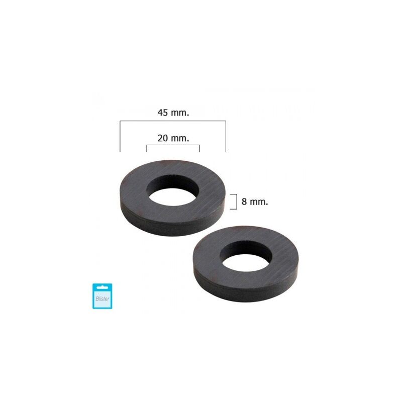 

Iman wolfpack ferrita aro Ø 45x20x8 mm. (blister 2 piezas)