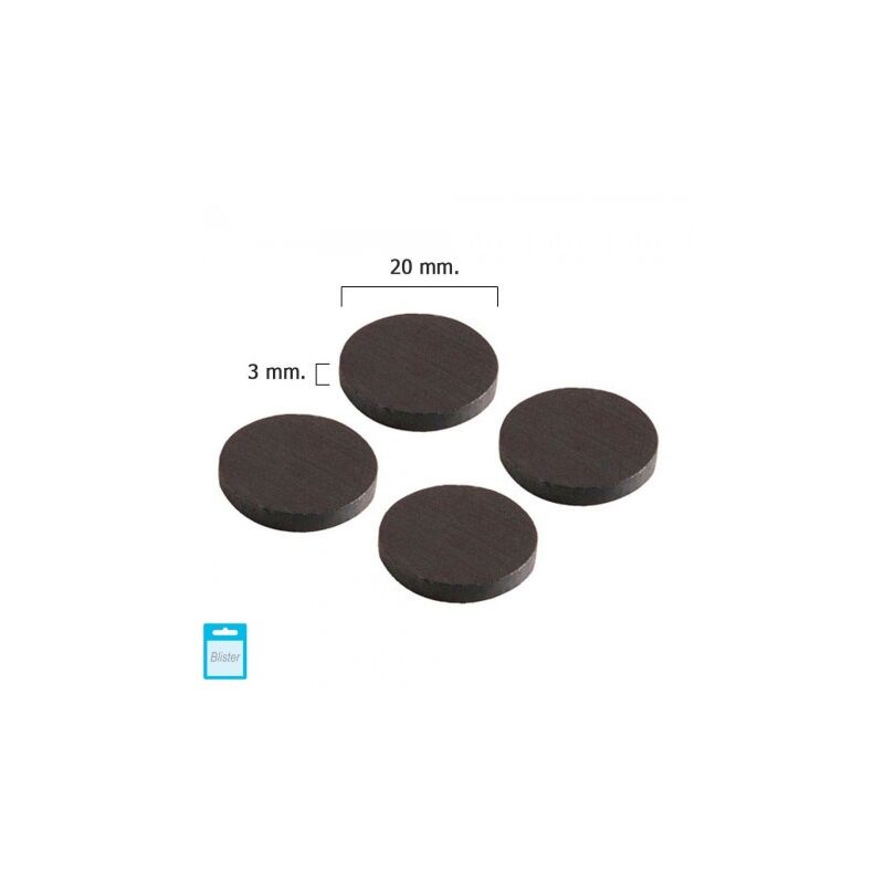 

Iman ferrita disco Ø 20x3 mm. (blister 4 piezas) - Wolfpack