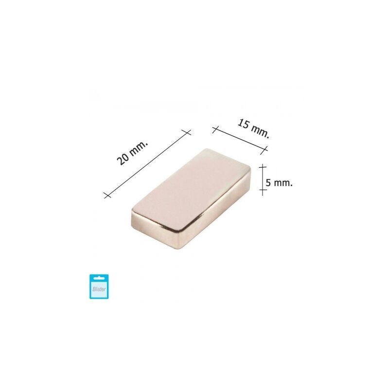 

Iman wolfpack neodimio rectangular 20x15x5 mm. (blister 1 pieza)