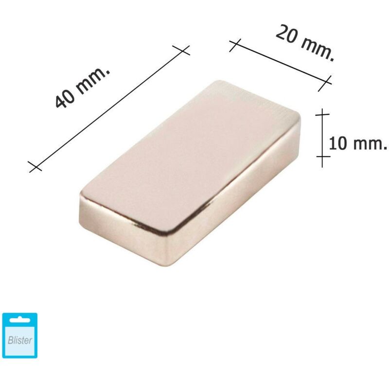 

Iman wolfpack neodimio rectangular 40x20x10 mm. (blister 1 pieza)