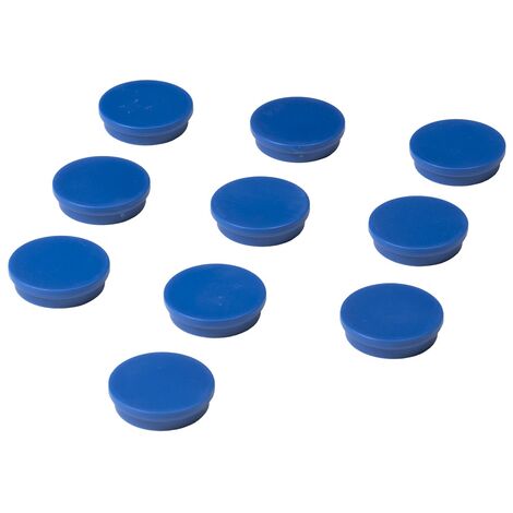 Imanes de pizarra 30 mm - Azul - 10 piezas
