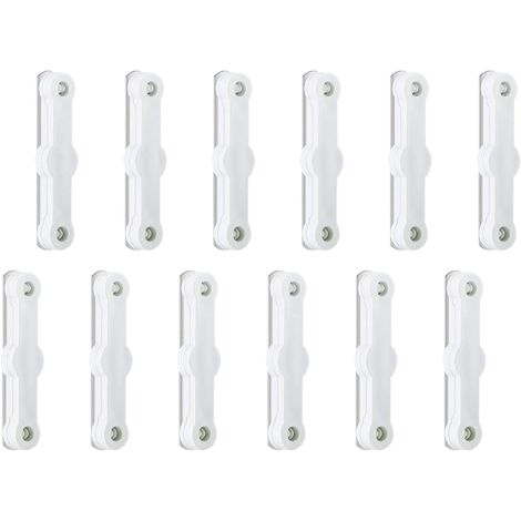 Imanes para ventana Crediri, paquete de 12 imanes rectangulares permanentes de tierras raras autoadhesivos con clip magnético para protección contra insectos en ventanas y mosquiteras (12)