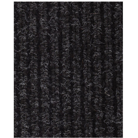 Imazu Tapis Aiguilleté Côtelé Classique Gris Anthracite 2m X 25ml - Decorama