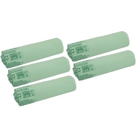 IMBALLAGGI 2000-10 Rotoli da 10 Sacchi per Raccolta Rifiuti Umido, Organico cm 70x110 (110 Litri) Resistenti, Biodegradabili e Compostabili, 100 Sacchi (10)