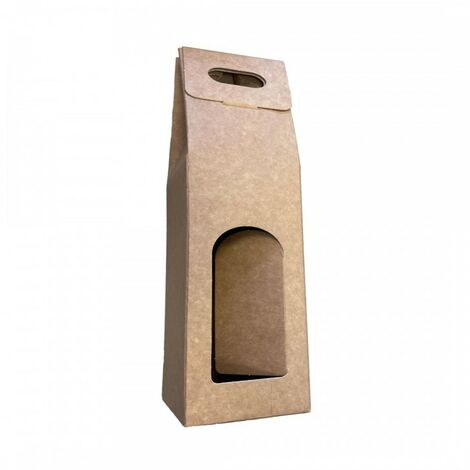 IMBALLAGGI 2000 - 20 Scatole Portabottiglie Marrone - Scatole di cartone per bottiglie di vino prosecco champagne - Confezione da 1 bottiglia - Ideali per Natale e occasioni speciali