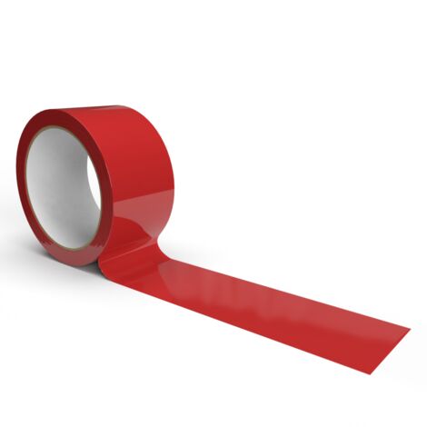 IMBALLAGGI 2000 - Nastro Adesivo Pacchi da Imballaggio - 50x66 - Nastro da Imballo Rosso per Trasloco e Trasporto - Confezione da 6 Rotoli