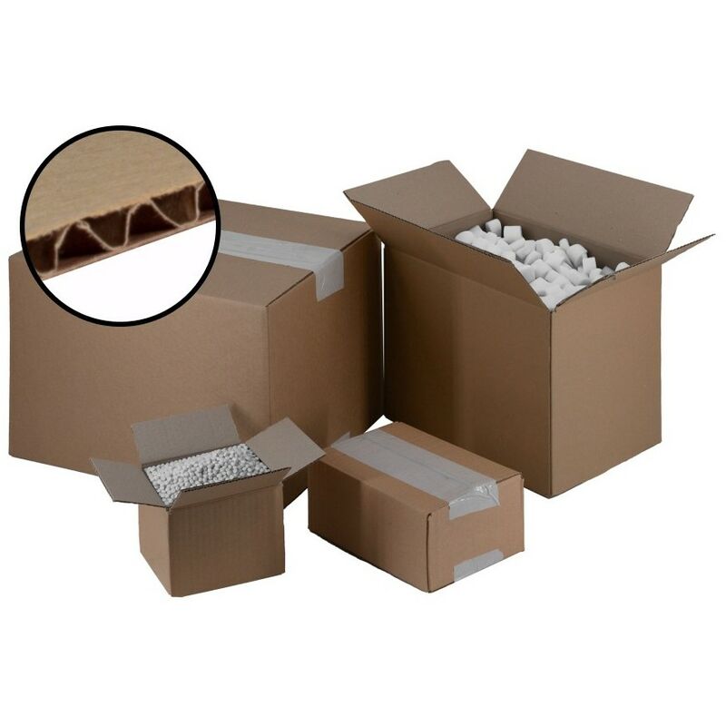 Image of Imballaggi 2000 - Scatole Cartone a Onda Singola 25x20x20cm, Pack 10Pz, Scatoloni per Trasloco, Spedizioni e Imballaggio, Scatole Trasloco e Cartoni