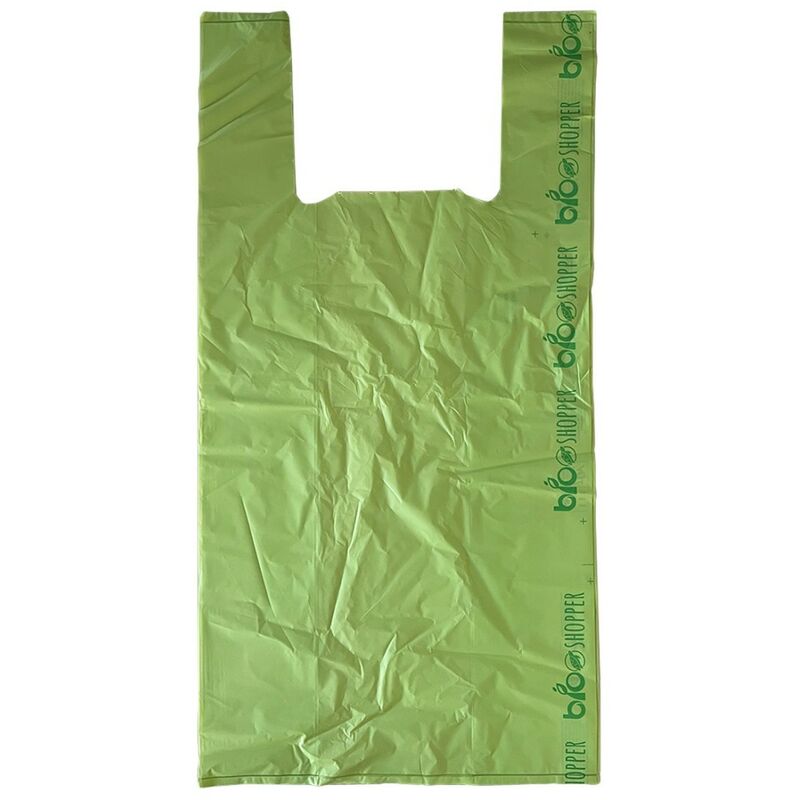 Image of Shopper Biodegradabili 23x40 cm per Alimenti - 5 Confezioni da 500 Sacchetti con Manici (2500 sacchetti) - Utilizzate come Buste Compostabili per