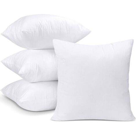 Imbottitura per letto 45 x 45 cm (set da 6), cuscino, cuscino interno, imbottito (bianco)