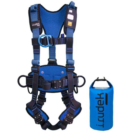 Imbracatura anticaduta Irudek Wind Blue 4 - L/XXL - Nero/Azzurro