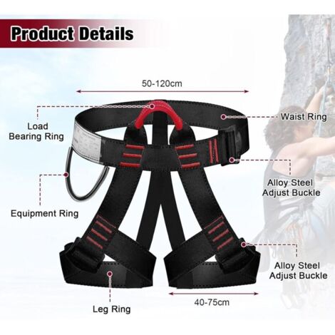 Imbracatura da arrampicata, Imbracatura da guida, Cinture di sicurezza per alpinismo d'alta quota, soccorso, speleologia, arrampicata, discesa in corda doppia, equipaggiamento per mezza parte del corp