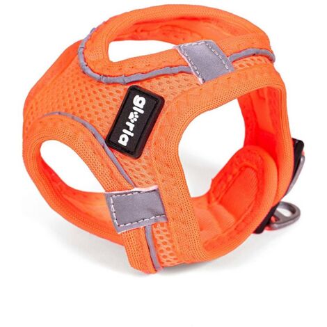 Imbracatura per Cani Gloria Air Mesh Trek Star Regolabile Arancio Taglia XXXS (18-20 cm)