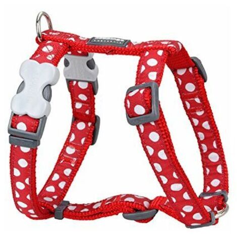 Imbracatura per Cani Red Dingo Style Bianco Pois 46-76 cm