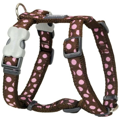 Imbracatura per Cani Red Dingo Style Rosa Pois 46-76 cm