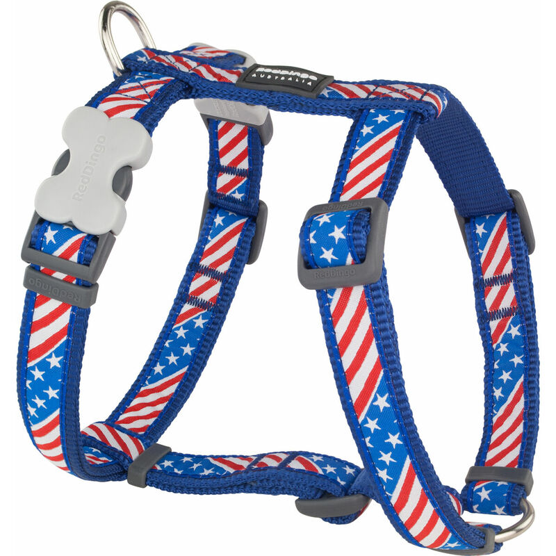 Image of Red Dingo - Imbracatura per Cani style us flag 36-54 cm 30-48 cm