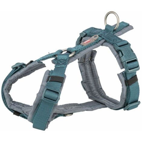 Imbracatura per Cani Trixie Premium Trekking Azzurro Grafite M
