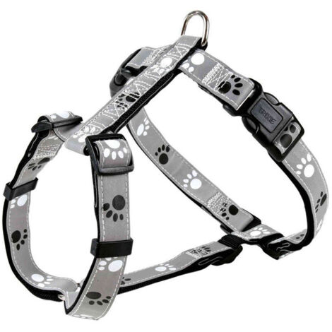 Imbracatura per Cani Trixie Silver Reflect Nero Grigio XS/S