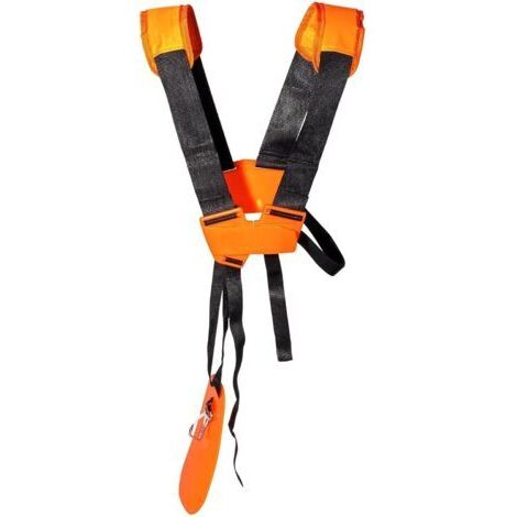 Imbracatura per decespugliatore, doppia tracolla, tracolla per motosega e tosaerba, cintura regolabile in nylon resistente per decespugliatori STIHL serie FS e KM, arancione