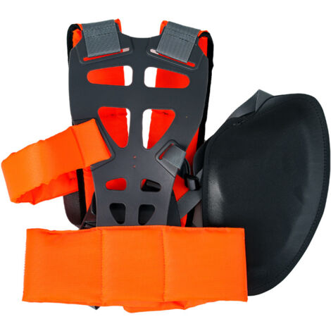 Imbracatura per decespugliatore, imbracatura comfort per decespugliatore, doppie spalline, trasporto universale per tosaerba a benzina Stihl (nero)