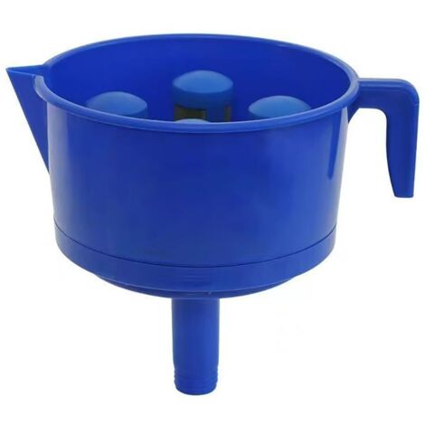 Imbuto per filtro del carburante, imbuto per la separazione dell'acqua dell'olio, 4 filtri, filtro a imbuto con crittografia in nylon per benzina diesel, filtro del carburante per oliatore,Blu