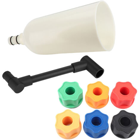 Imbuto per olio motore per auto, set di adattatori per imbuti anti-perdita in plastica ABS anti-rovesciamento da 8 pezzi per la manutenzione.