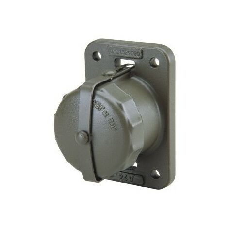 Imear 0M01160000 Connecteur Militaire 2Pôles Femelle - capuchon protection Contacts inclus