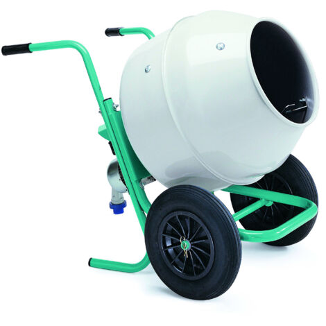 Imer – Bétonnière brouette 138L – Moteur 0.3 kW – Cuve acier pour chantiers humides – Malaxage 100L – Pales remplaçables