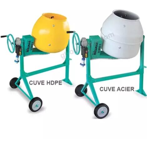 Imer – Bétonnière électrique non tractable 140 litres – Moteur 0.3 kW – 24 Tr/min – Cuve Ø 610 mm – Pour chantiers humides