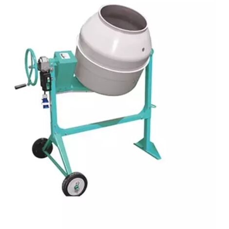 Imer – Bétonnière électrique non tractable 160 litres – Moteur 0,3 kW – Vitesse 24 tr/min – Transmission par courroie poly-v – Pour chantiers humides