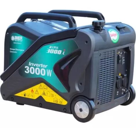 Imer – Groupe électrogène inverter essence monophasé 3000 W – Régulation INVERTER pour appareils sensibles – Autonomie 5h – 71 dB(A) – 4L réservoir