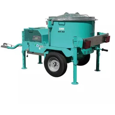 Imer – Malaxeur 360 litres – Moteur triphasé 400V 3 kW – Rendement 200 litres – Pour chantiers moyens et grands – Déversement réglable - MIX 360 R