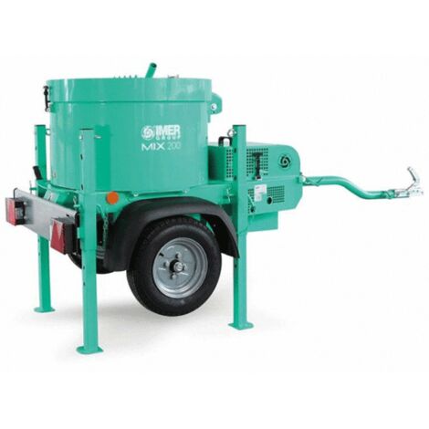 Imer – Malaxeur thermique 200L – Moteur Honda GXV 160 – Puissance 3,2 kW – Vitesse 31 tr/min – Pour chantiers humides