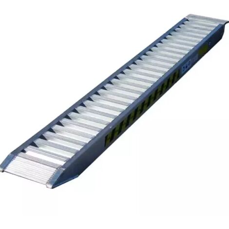 Imer – Rampe de chargement aluminium 1590 Kg – Longueur 1,5 m – Surface antidérapante – Pour engins à chenilles et roues pneumatiques