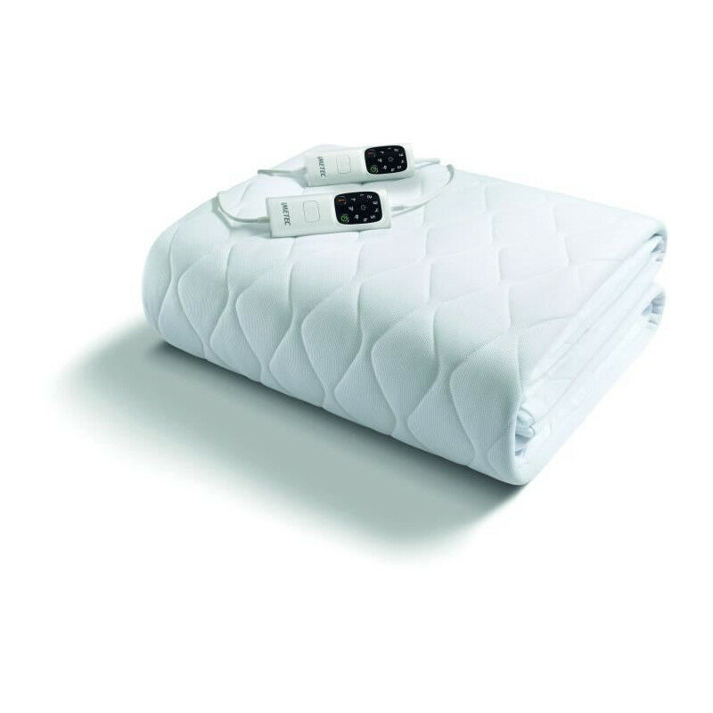 Imetec - Surmatelas Chauffant 2 Places Adapto Maxi, 195x165 cm - 6 Températures - Tissu Hypoallergénique - Température Cons