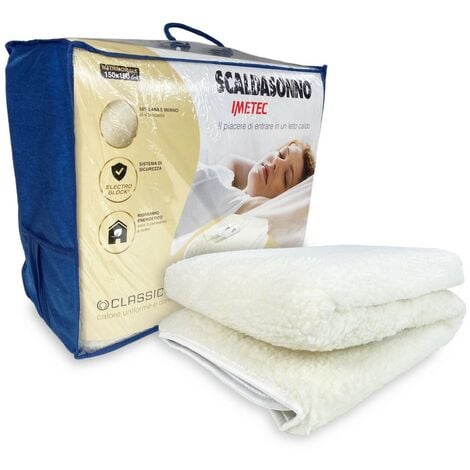 SCALDALETTO TERMOCOPERTA SOFFICE E CALDA ZEPHIR ZTD-201 PIAZZA SINGOLA  150X80 CM